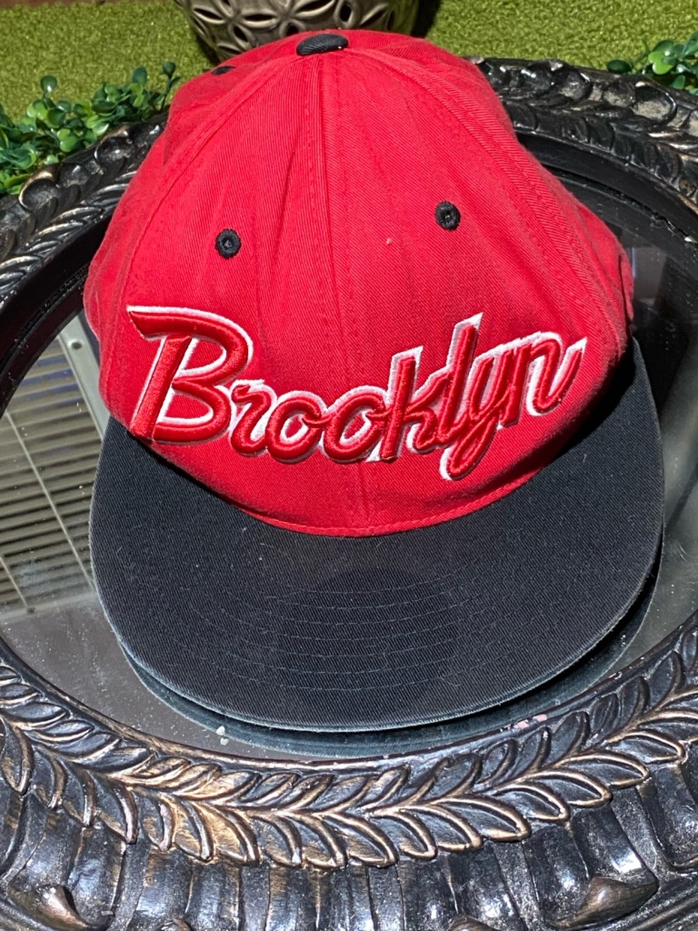 KBETHOS Red and Black Snapback Hat